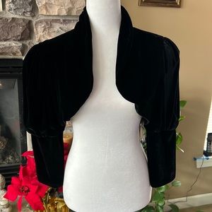 Velour satin bolero shrugg